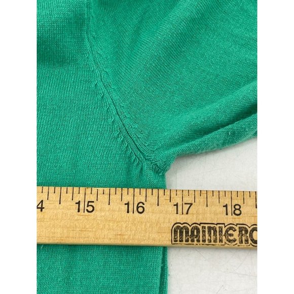 Old Navy Women's Green Knit Long Sleeve Sweater Argyle Scoop Neck Size M - Picture 7 of 10